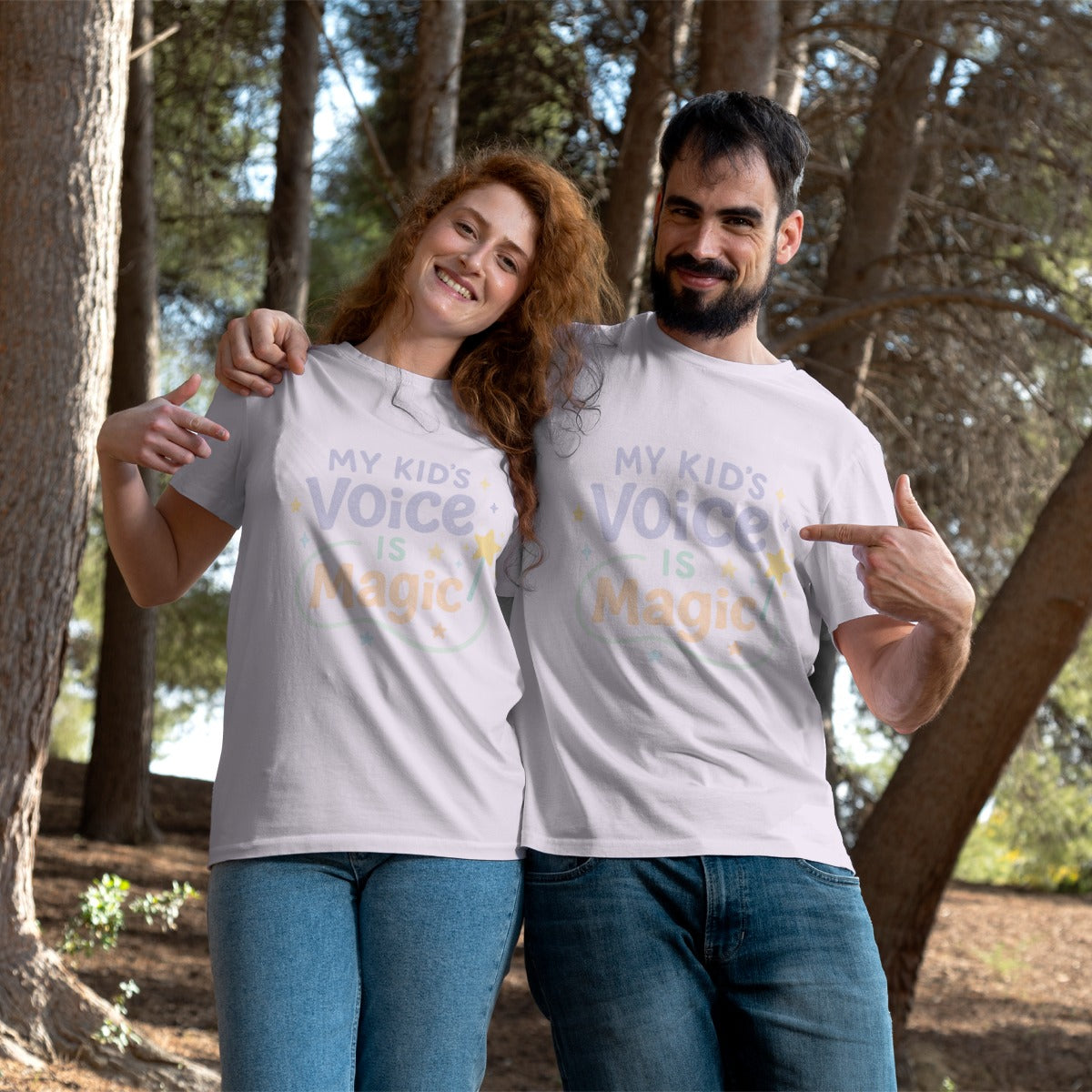 "My Kid’s Voice Is Magic" Shirt– Speech Therapy Parent Tee | Autism Awareness Shirt | Proud Speech Parent T-Shirt | AAC Support Gift