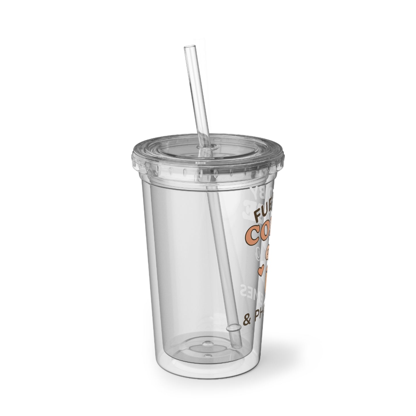 Fueled by Coffee and Phonemes Acrylic Cup– SLP Coffee Cup | Speech Therapist Gift | Funny Speech Pathology Grad Student Mug | SLPA Desk Accessory