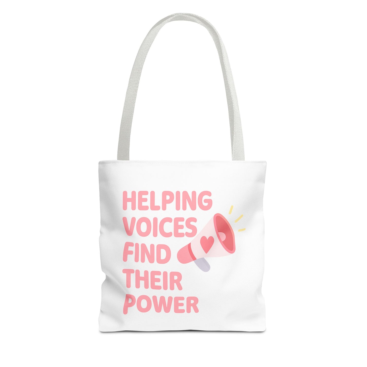 Helping Voices Find Their Power Tote Bag | SLP Speech Therapist Gift | AAC Advocate Bag  Communication Support Bag