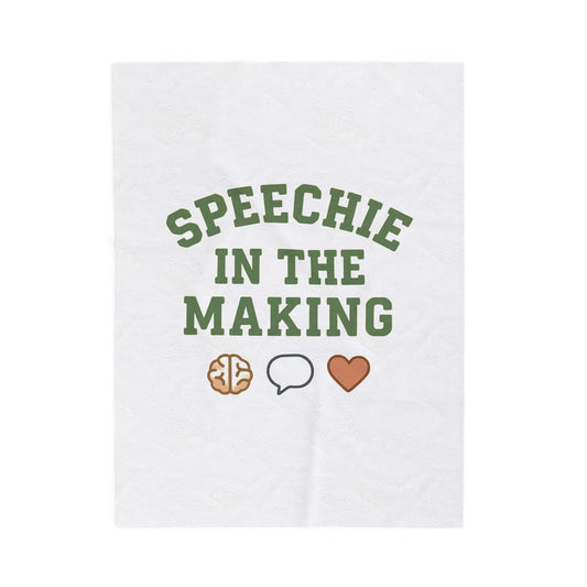 Speechie in the Making Blanket | SLP Grad Student Gift | Soft Speech Therapy Throw | slpa, CFY, Future SLP College Blanket |