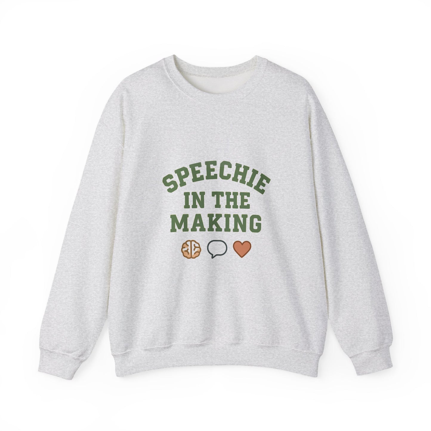Speechie in the Making Sweatshirt | SLP Grad Student Crewneck | SLPA, CFY, Future Speech Therapist Gift | Brain, Speech Bubble, Heart Icons