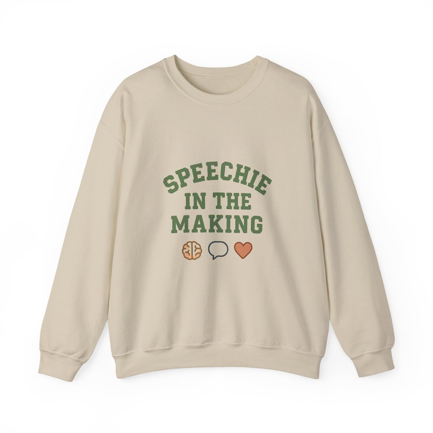 Speechie in the Making Sweatshirt | SLP Grad Student Crewneck | SLPA, CFY, Future Speech Therapist Gift | Brain, Speech Bubble, Heart Icons