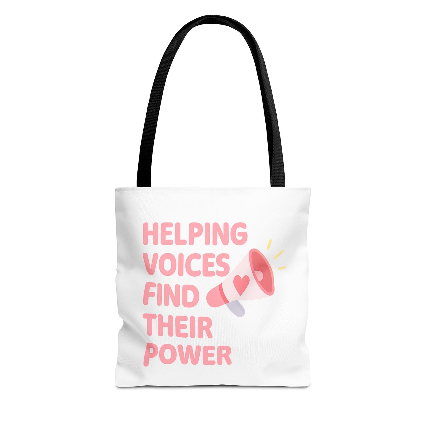 Helping Voices Find Their Power Tote Bag | SLP Speech Therapist Gift | AAC Advocate Bag  Communication Support Bag