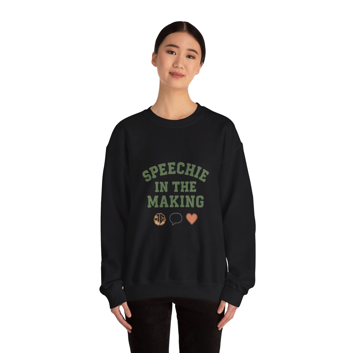 Speechie in the Making Sweatshirt | SLP Grad Student Crewneck | SLPA, CFY, Future Speech Therapist Gift | Brain, Speech Bubble, Heart Icons