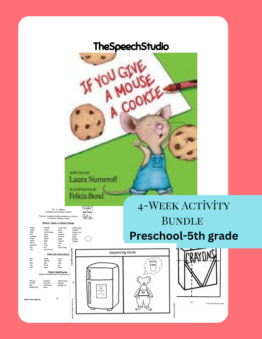 Speech Therapy Story Companion | If You Give a Mouse a Cookie | Cause & Effect Language Activities |SLP Resource