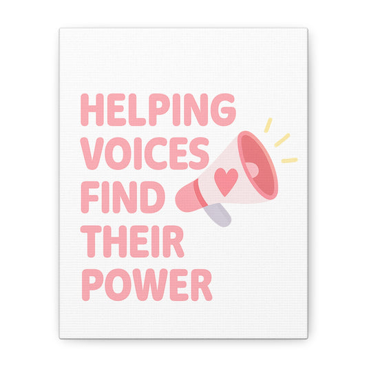 Helping Voices Find Their Power Poster | SLP Office Wall Art | Speech Therapy Printable | AAC, SLPA,Classroom Decor |Empowerment Quote Print