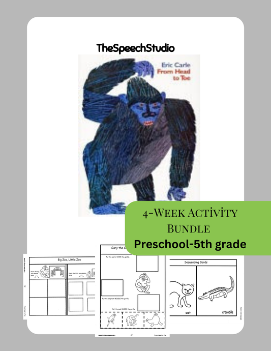 Speech Therapy Story Companion | From Head to Toe | Movement-Based Language Activities | SLP Book Companion