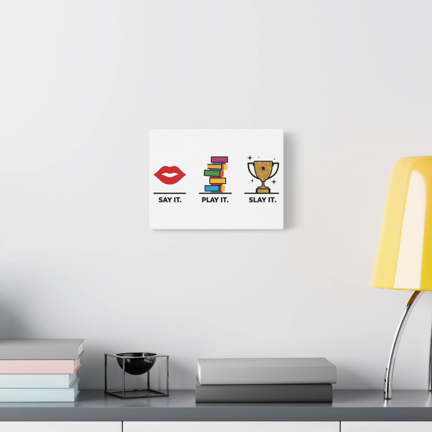 Say It. Play It. Slay It. Speech Therapy Poster – SLP Wall Art for Office, Classroom, or Grad Student Decor