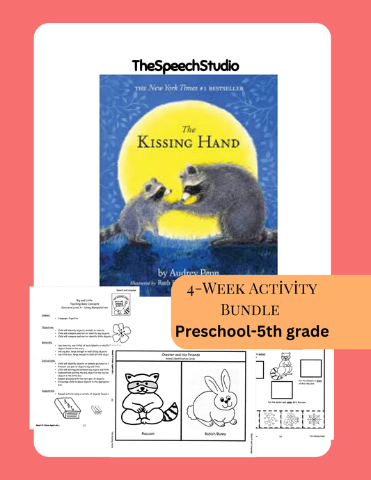 Speech Therapy Story Companion | The Kissing Hand | Back to School Social-Emotional Book Companion | SLP Visuals + Activities