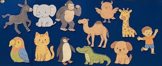 Felt Board Story Set – From Head to Toe | Eric Carle Story Manipulatives | Preschool Language Props | SLP Visual Supports