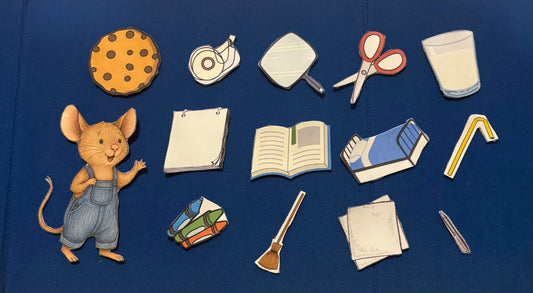 Felt Board Story Set – If You Give a Mouse a Cookie | Speech Therapy Manipulatives | Preschool Story Retell Props | SLP Visual Supports