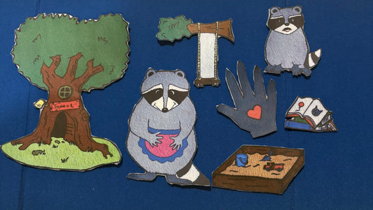 Felt Board Story Set – The Kissing Hand | Visual Story Retell Props | Speech Therapy Manipulatives | Preschool Emotions Support