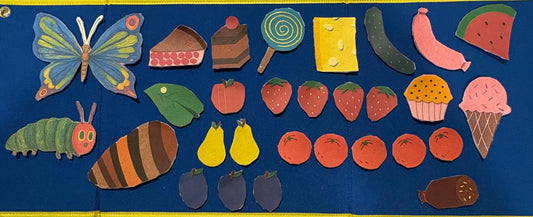 Felt Board Story Set – The Very Hungry Caterpillar | Eric Carle Story Props | Speech Therapy Visual Supports | Preschool Story Retell