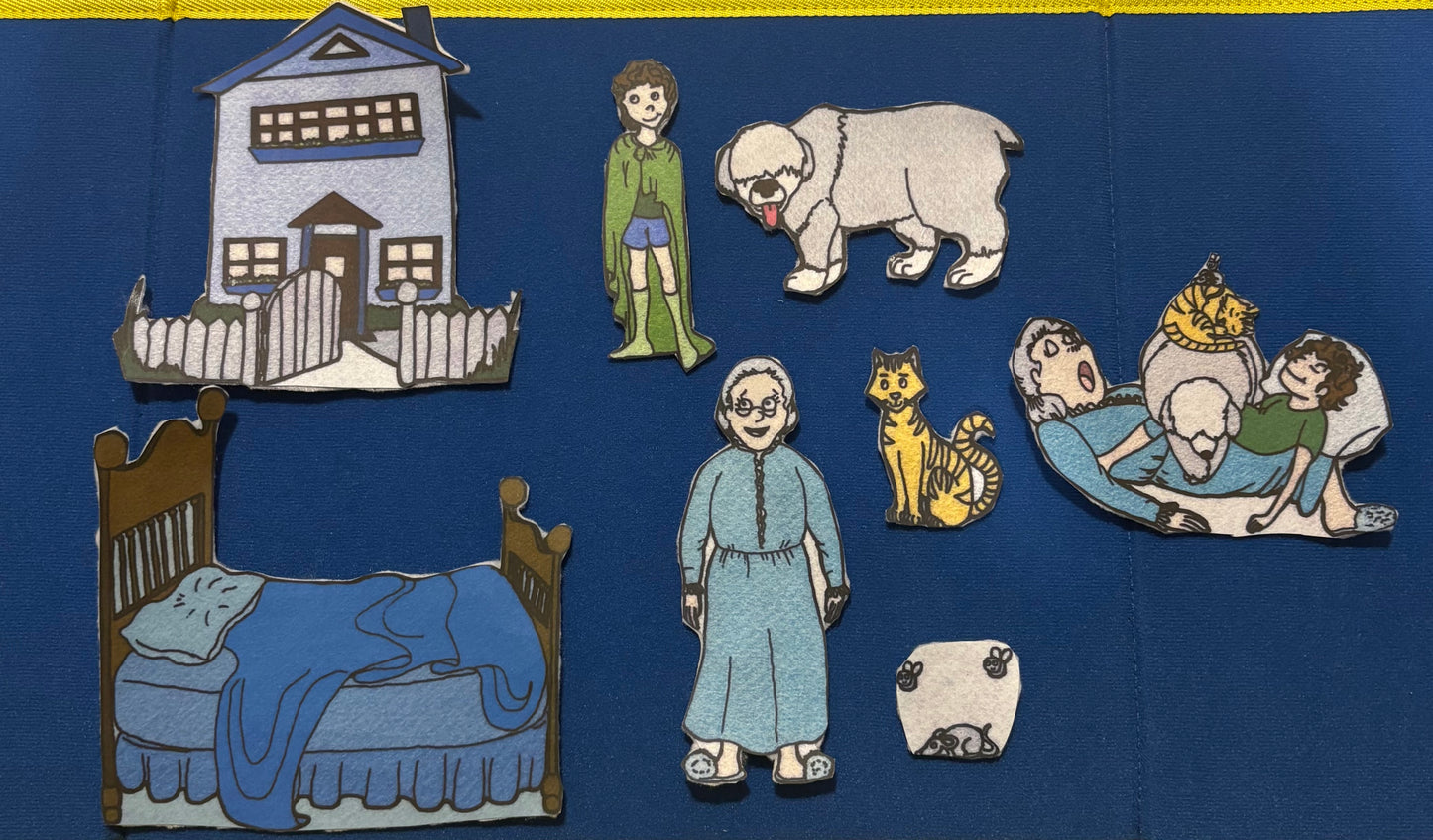 Felt Board Story Set – The Napping House | Story Retell + Sequencing Props | SLP Visual Tools | Preschool Book Companion