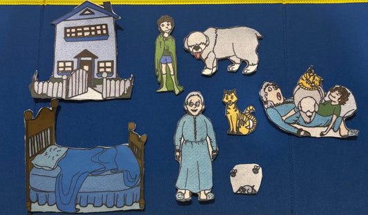 Felt Board Story Set – The Napping House | Story Retell + Sequencing Props | SLP Visual Tools | Preschool Book Companion