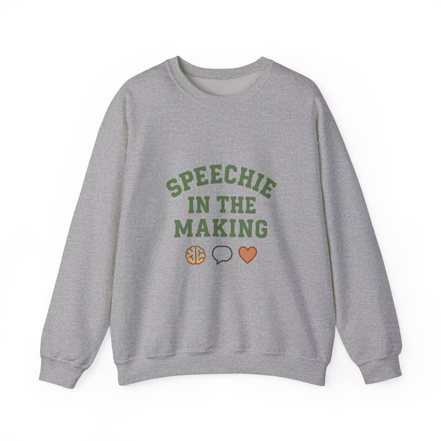 Speechie in the Making Sweatshirt | SLP Grad Student Crewneck | SLPA, CFY, Future Speech Therapist Gift | Brain, Speech Bubble, Heart Icons