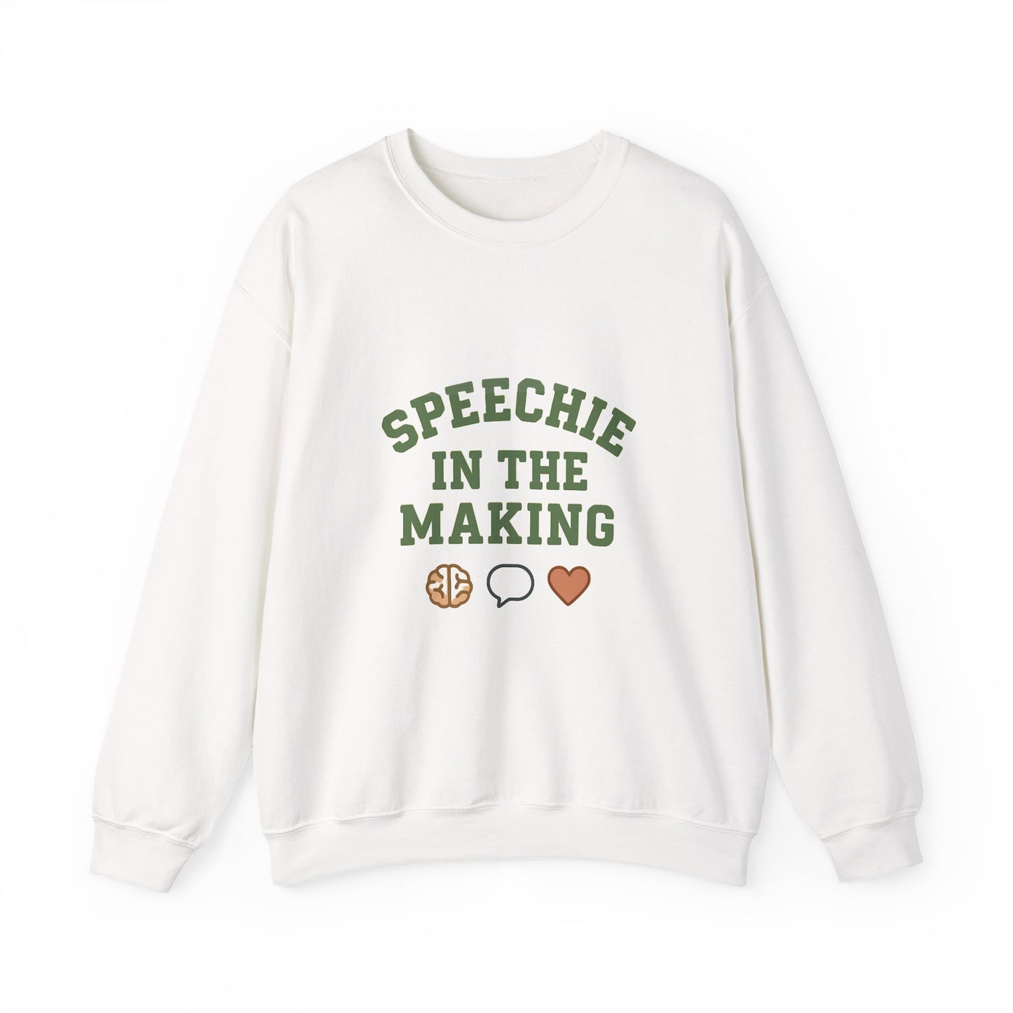 Speechie in the Making Sweatshirt | SLP Grad Student Crewneck | SLPA, CFY, Future Speech Therapist Gift | Brain, Speech Bubble, Heart Icons