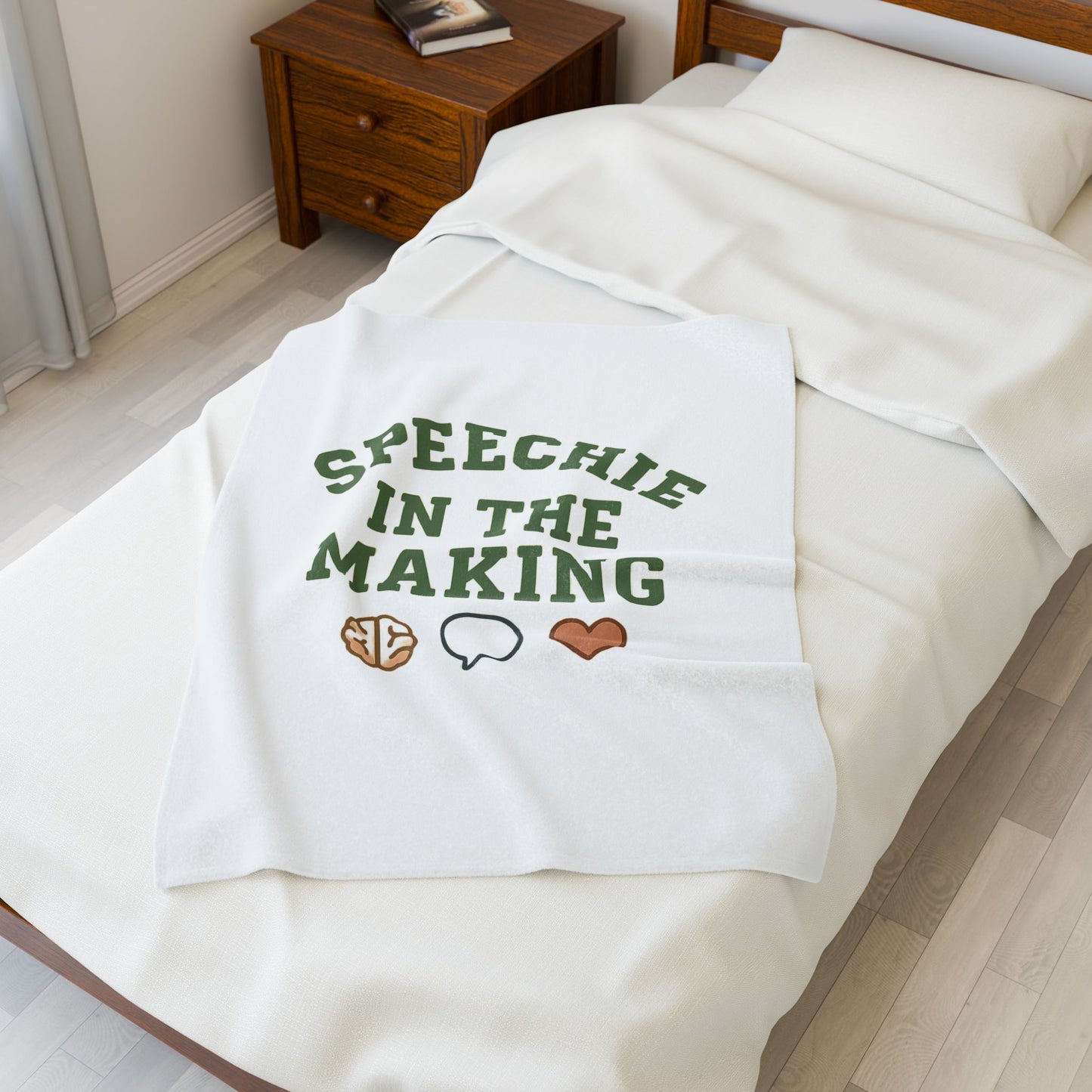 Speechie in the Making Blanket | SLP Grad Student Gift | Soft Speech Therapy Throw | slpa, CFY, Future SLP College Blanket |